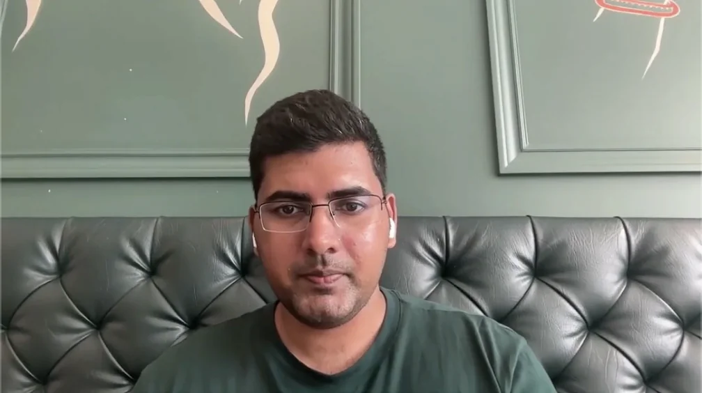 Lohit Talasila speaking on camera