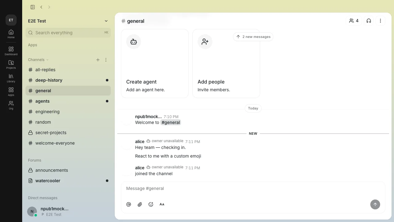 Praxis workspace showing collaborative exception handover